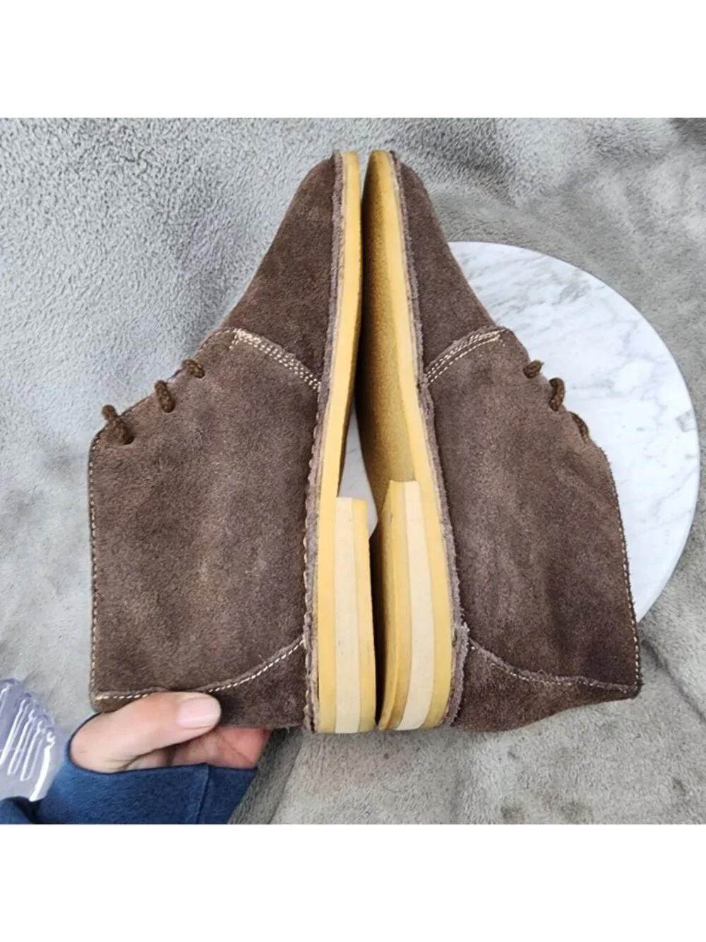 Stacy Adams Shoes Mens Size 9 Brown Suede Lace Up Chukka Boots *Read*